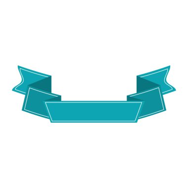 Şerit afiş mavi tasarım simgesi