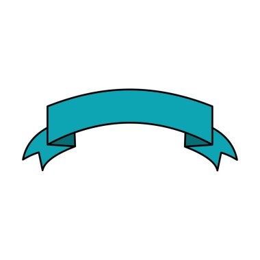 Şerit afiş mavi tasarım simgesi