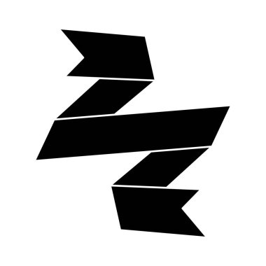 siluet şerit banner siyah boş tasarımı