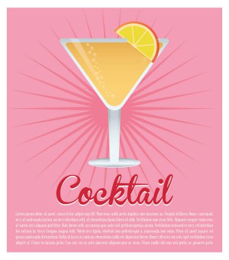 kokteyl kozmopolit içki pembe arka plan