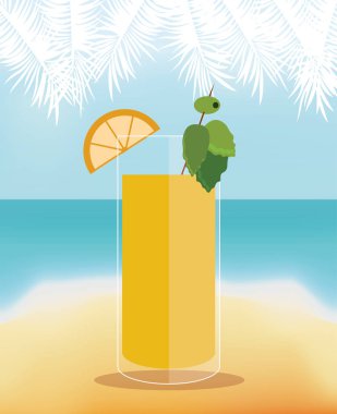 kokteyl cam buz zeytin yıldız arka plan