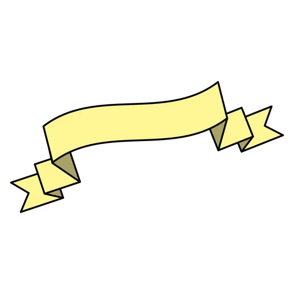 Banner cinta icono de diseño amarillo — Vector de stock