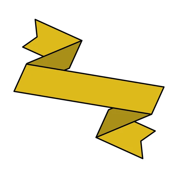 Bannière de ruban icône de conception jaune — Image vectorielle
