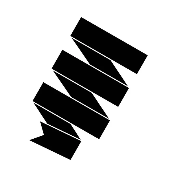 Silhouette Band Banner schwarz leeres Design — Stockvektor