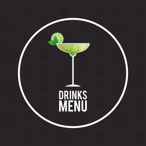 Menú de bebidas cóctel restaurante bar diseño — Vector de stock