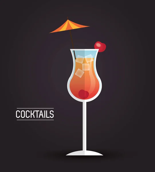 Menú de bebidas cóctel restaurante bar diseño — Vector de stock