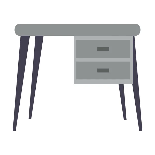 Het pictogram voor het werk plaatsen van office Desk — Stockvector