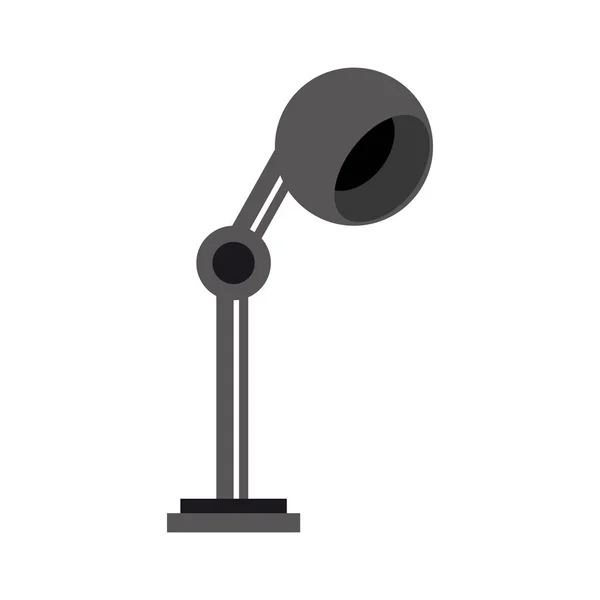 Monochromatisch licht lamp licht office-pictogram — Stockvector