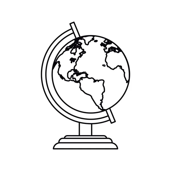 Pictograma globo mapa mundo tierra negocio icono — Vector de stock