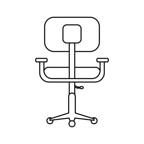 Pictogram stoel office comfort werkplek ontwerp — Stockvector