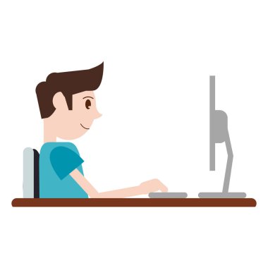 adam çalışma alanı ile Danışma laptop