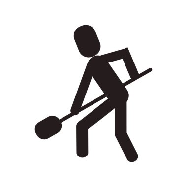 Adam kürek kazma iş İnşaat