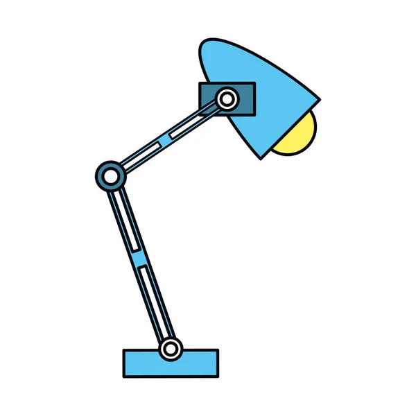 Mesa de escritório ícone de luz lâmpada azul —  Vetores de Stock