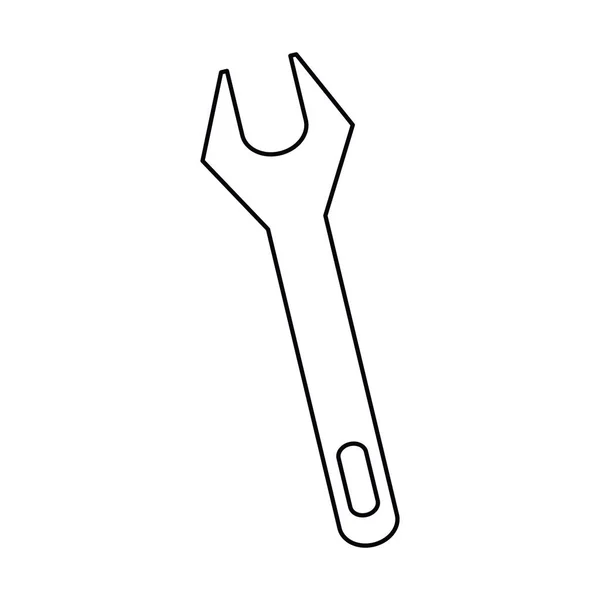 Γαλλικό κλειδί εργαλείο επισκευής σύμβολο διάρθρωσης εικονίδιο — Διανυσματικό Αρχείο