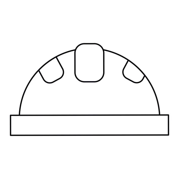 头盔保护头部建筑安全大纲 — 图库矢量图片