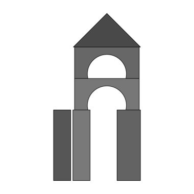 İzole kale oyuncak tasarım