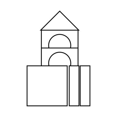 İzole kale oyuncak tasarım
