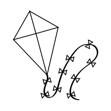 İzole uçurtma oyuncak tasarımı