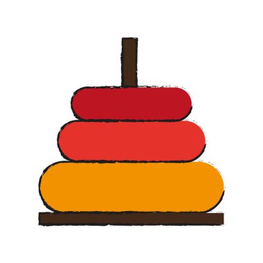 İzole piramit oyuncak tasarım