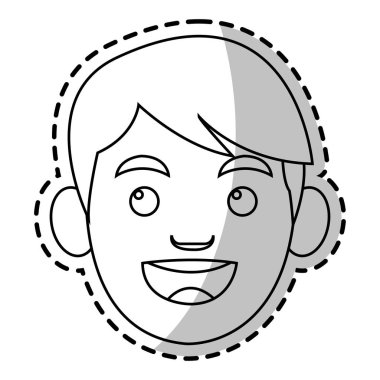 İzole çocuk çizgi film baş tasarım