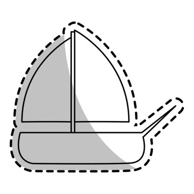 İzole yelkenli oyuncak tasarım