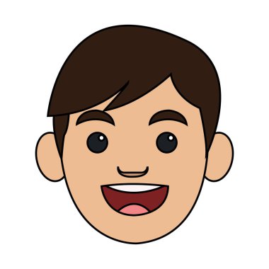 İzole çocuk çizgi film baş tasarım