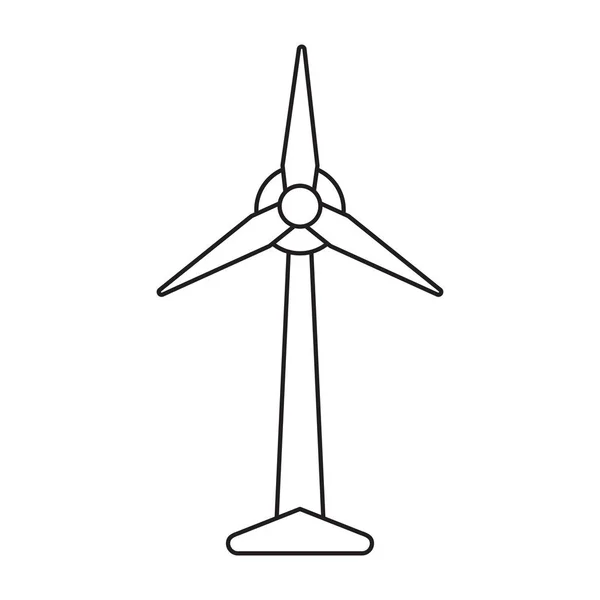 Écologie éolienne générateur d'électricité pictogramme — Image vectorielle