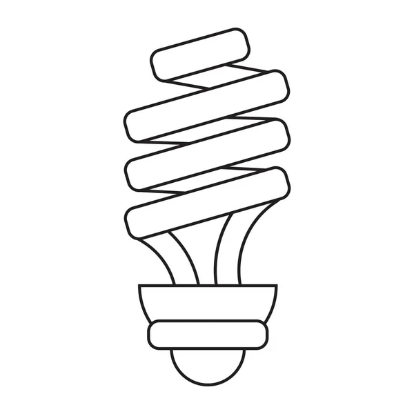 Energisparande lampa lampa pictograph — Stock vektor