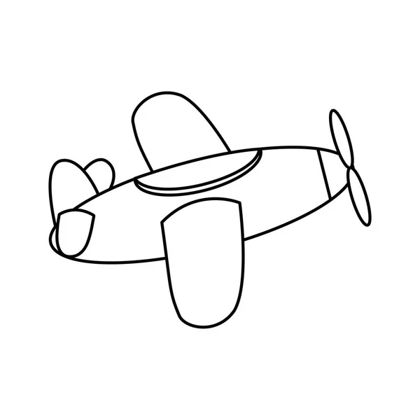 Conception de jouet d'avion isolé — Image vectorielle