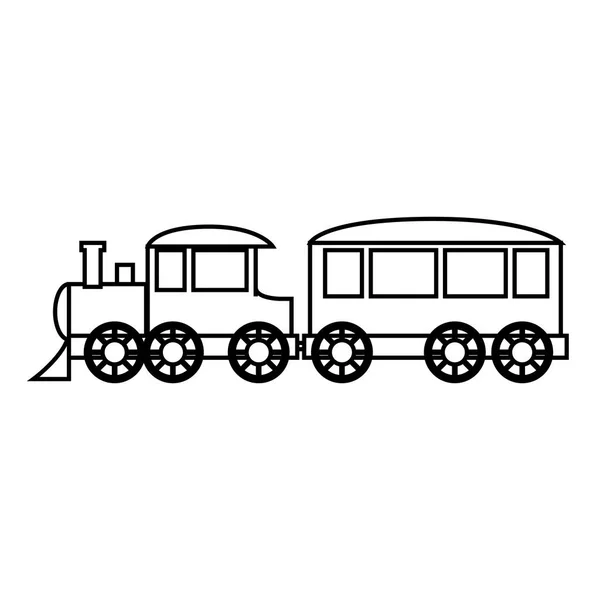 Isolierte Eisenbahn Spielzeug Design — Stockvektor