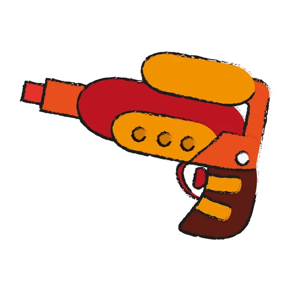 Diseño de juguete de pistola de agua aislada — Vector de stock