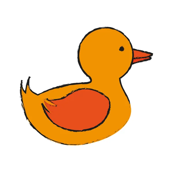 Diseño de juguete de pato aislado — Vector de stock