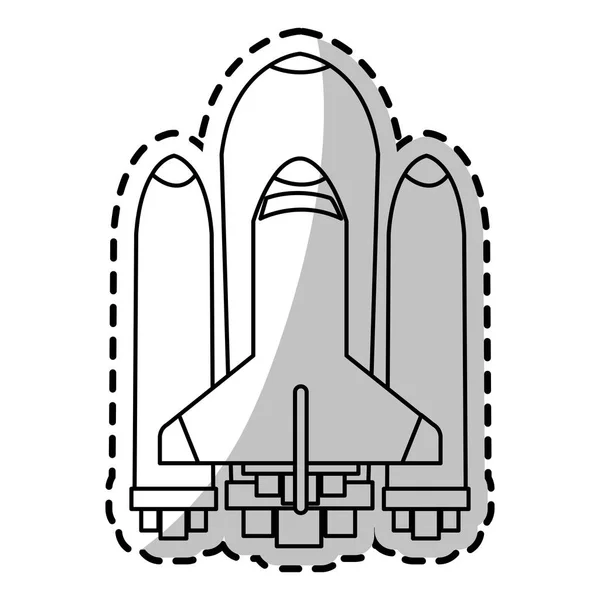 Isolierte Raketenkonstruktion — Stockvektor