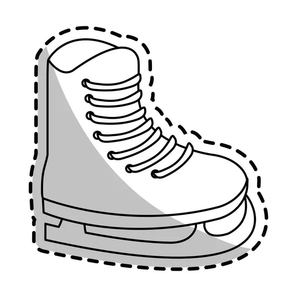 Patins à glace isolés de conception de sport d'hiver — Image vectorielle