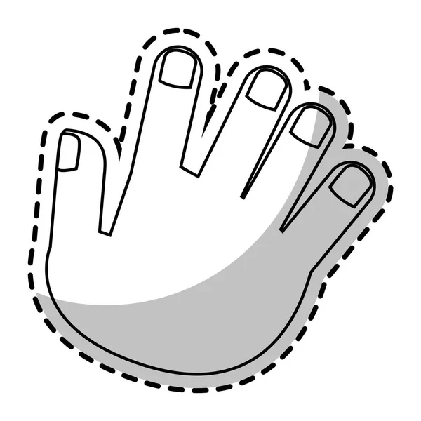 고립 된 인간의 손으로 디자인 — 스톡 벡터