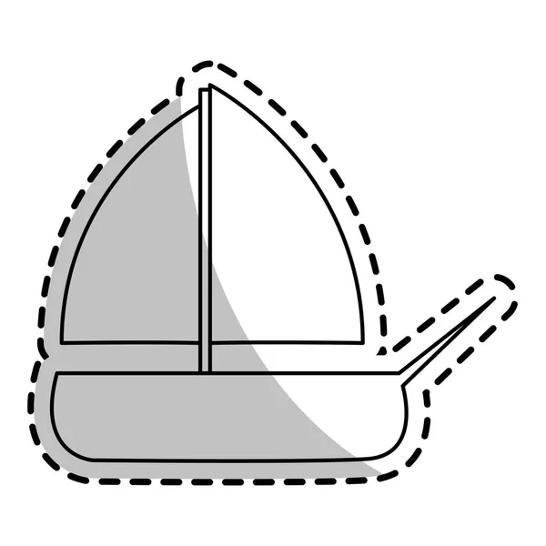 Ізольований дизайн іграшок для вітрильних човнів — стоковий вектор