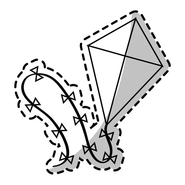 Απομονωμένη kite σχέδιο παιχνίδι — Διανυσματικό Αρχείο
