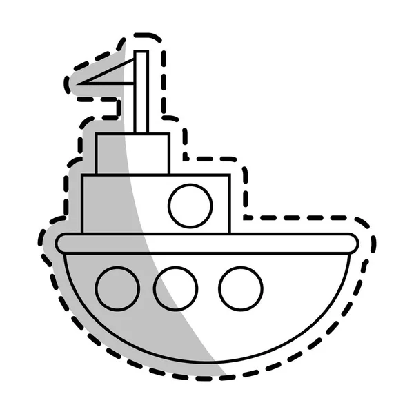 Дизайн ізольованої корабельної іграшки — стоковий вектор