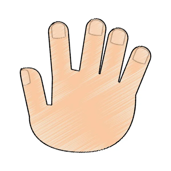 Изолированная человеческая рука — стоковый вектор