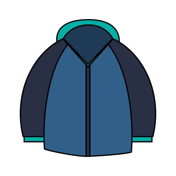 Geïsoleerde jas voor de winter ontwerp — Stockvector