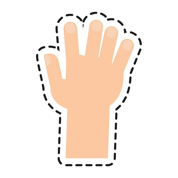 Isolated human hand design — Stock Vector