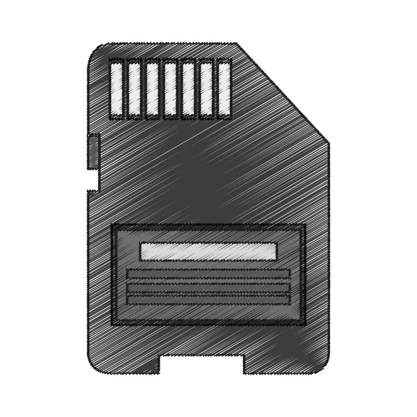 Design de dispositivo de cartão de memória isolado —  Vetores de Stock