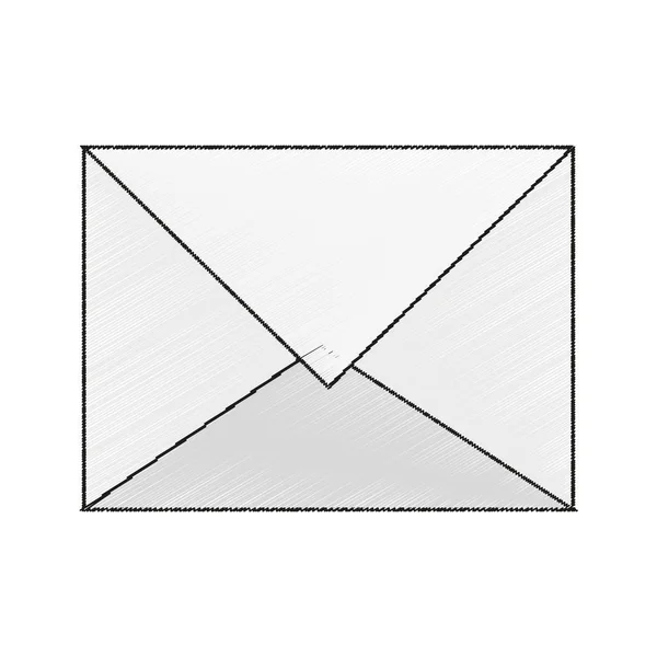 Conception isolée d'enveloppe e-mail — Image vectorielle