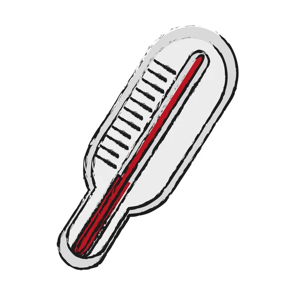 Isolierte Thermometerkonstruktion — Stockvektor