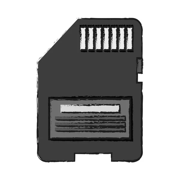 Design de dispositivo de cartão de memória isolado — Vetor de Stock