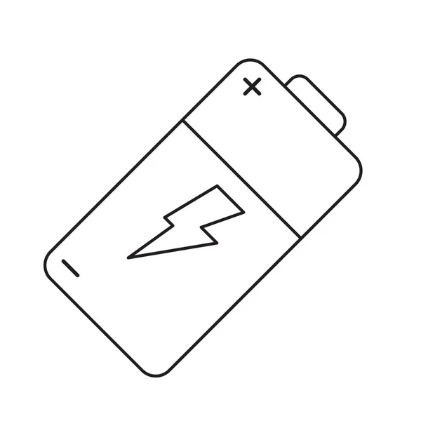 Piktogram batteri laddning alkaliska belysning — Stock vektor