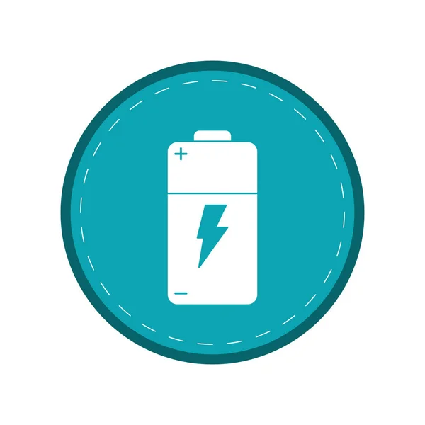 Batterie charge alcaline éclairage cercle vert — Image vectorielle