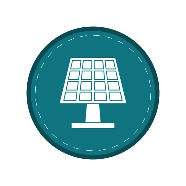 태양 전지 패널 에너지 생태 깨끗 한 녹색 원 — 스톡 벡터
