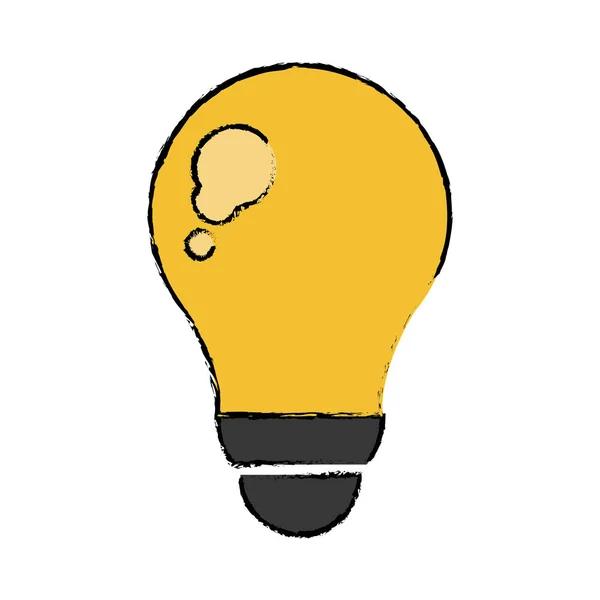 Bombilla luz energía electricidad icono dibujo — Vector de stock