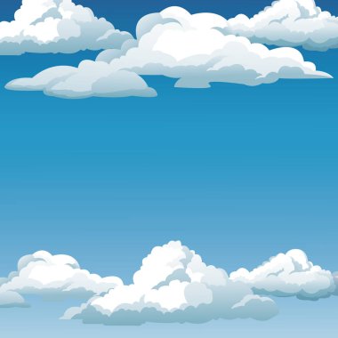 blue sky clouds background design clipart